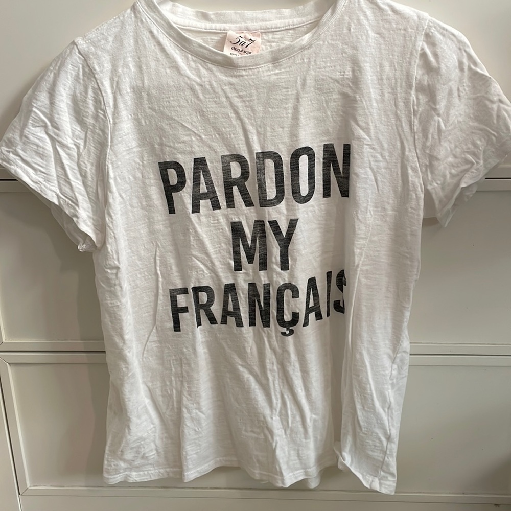 Cinq a sept white tee shirt